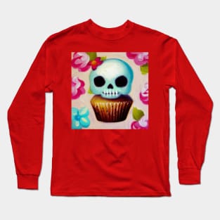 Skull cupcake Long Sleeve T-Shirt